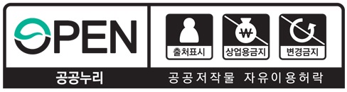 공공저작물 자유이용허락 출처표시, 상업적이용금지, 변경금지