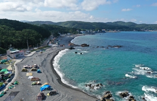 주전몽돌해변 전경