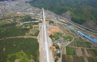 경부고속철울산역사 건설 공사 항공촬영01