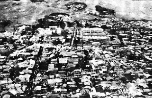 상공에서 본 울산시가지 전경(1930년)