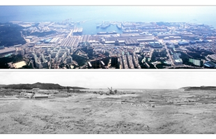 염포산에서 본 현대중공업과 동구시가지 전경_1960년대
