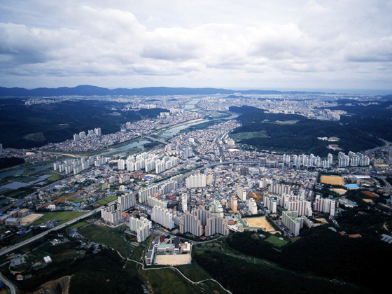 문수산에서본 태화강변시가지