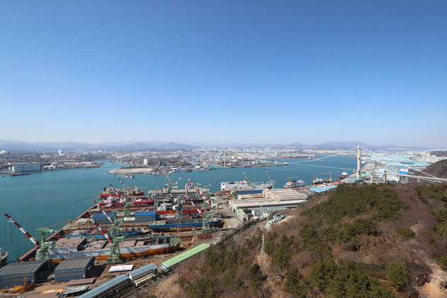 울산대교전망대에서 바라본 시가지전경