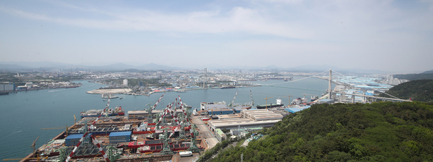 울산대교전망대에서 바라본 시가지전경