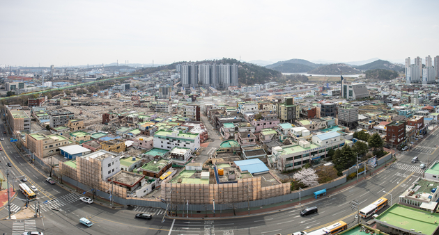 남구 야음동 재개발지역 전경