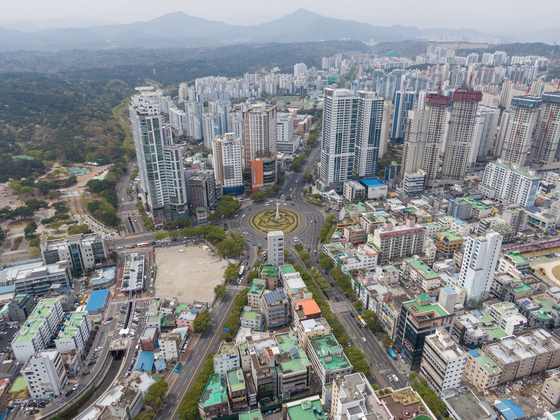 공업탑 주변시가지 전경