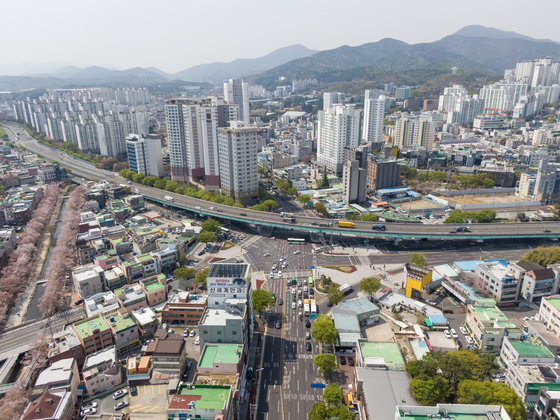 신복교차로 주변시가지 전경