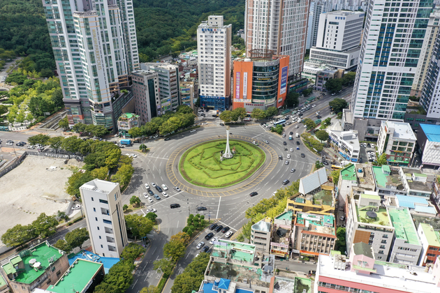 공업탑 주변시가지 전경
