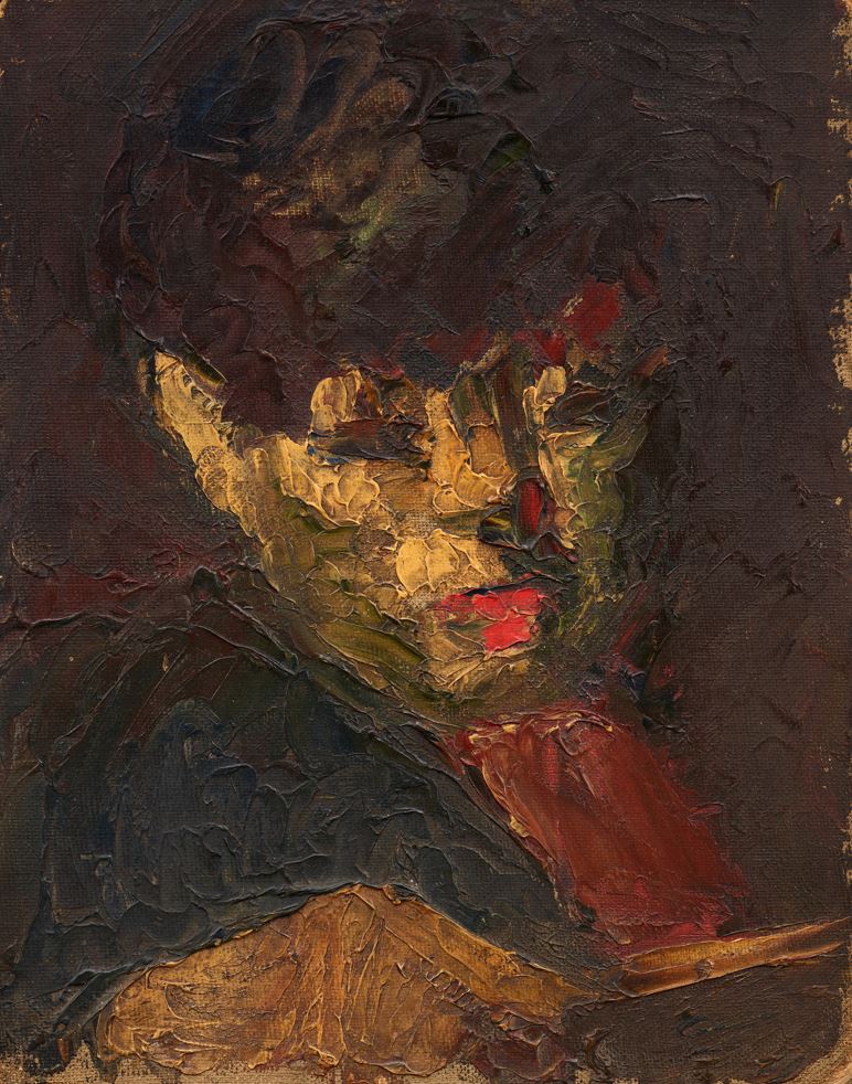 구본웅, <인물>, 1940년대, 캔버스에 유채, 30.5x24cm, 국립현대미술관 이건희컬렉션 