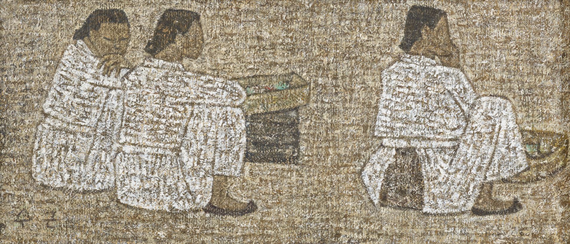 Park Soo-keun, The Shack, 1956, Oil on paper, 21.7x29.3cm, MMCA Lee Kun-hee Collection, ©Park Soo Keun Research Institute