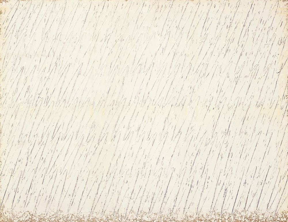 박서보, 묘법 NO.5~82, 1982, 캔버스에 유채, 112.2×145.5cm, 광주시립미술관 소장