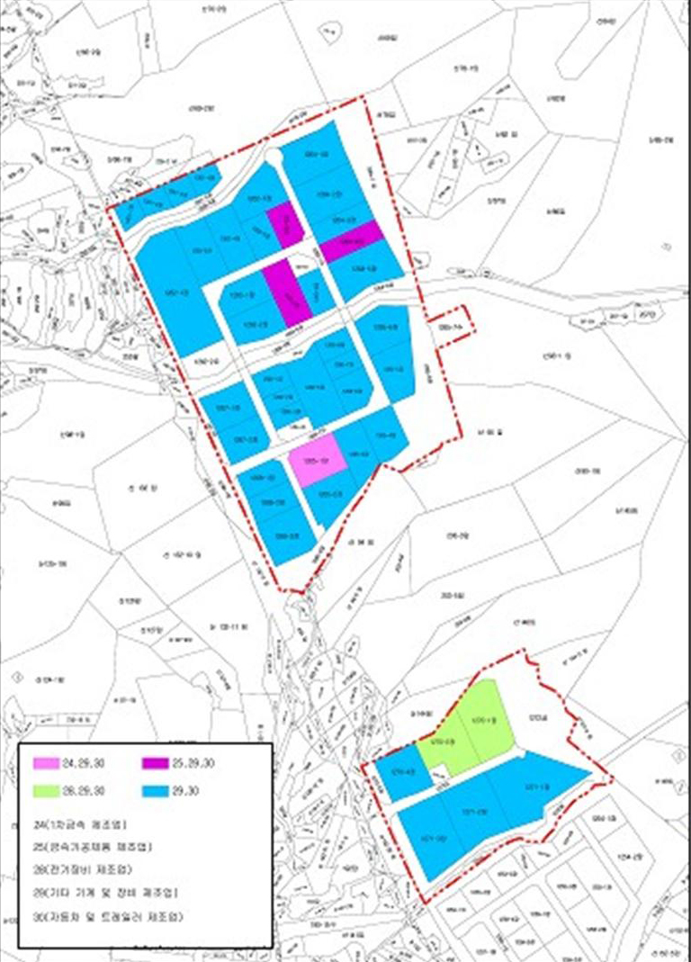 중산2차일반산업단지 배치도