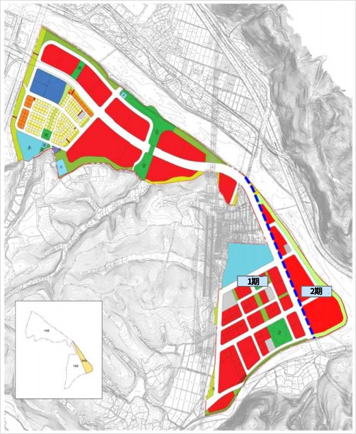 ビジネス地区の土地利用計画の画像です