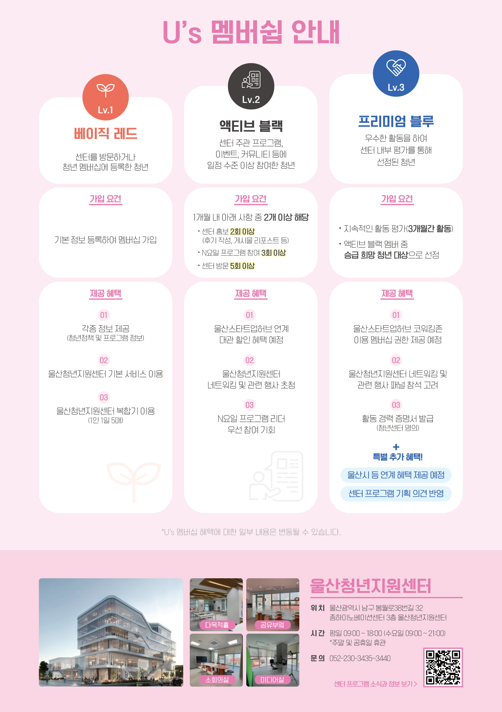 [울산청년지원센터] U's(유쓰) 멤버십 안내 이미지