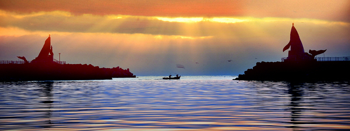 해질녘에 바라보는 강동사랑길
