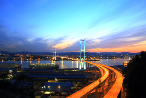 Whole view of Ulsan Bridge