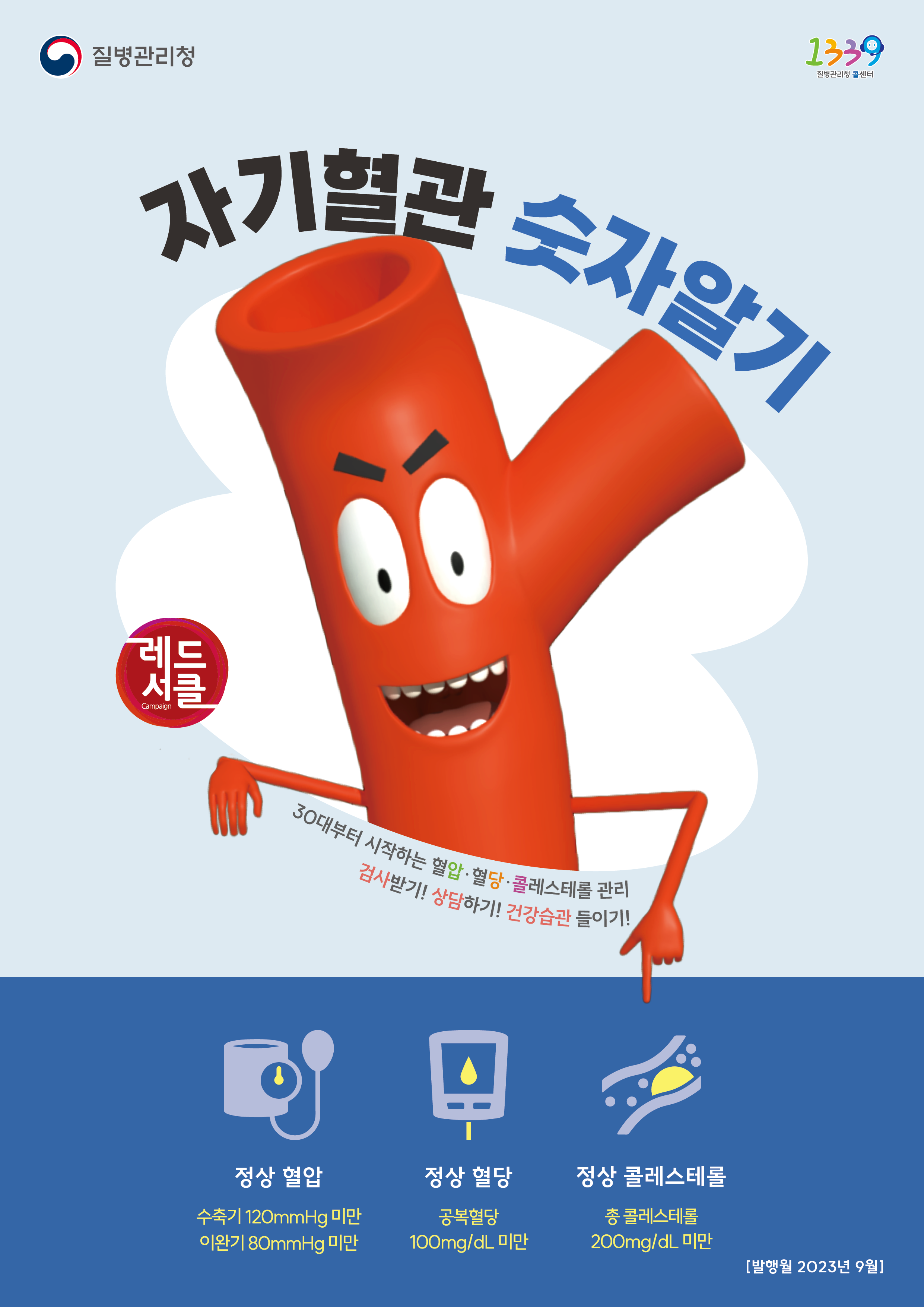 자기혈관 숫자(정상혈압, 혈당, 콜레스테롤)